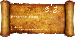 Bretter Emma névjegykártya